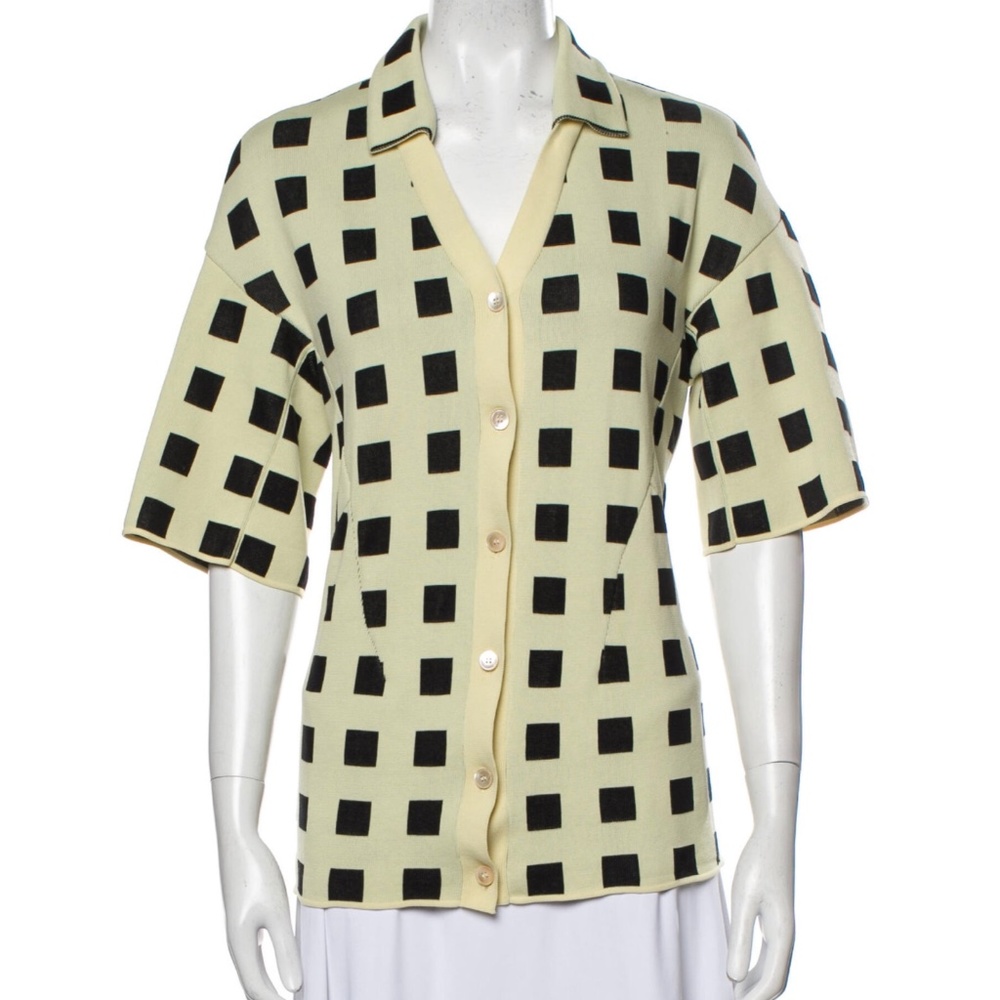 MARNI Check-Plaid Button Down Sweater Cardigan (IT 36/XS)